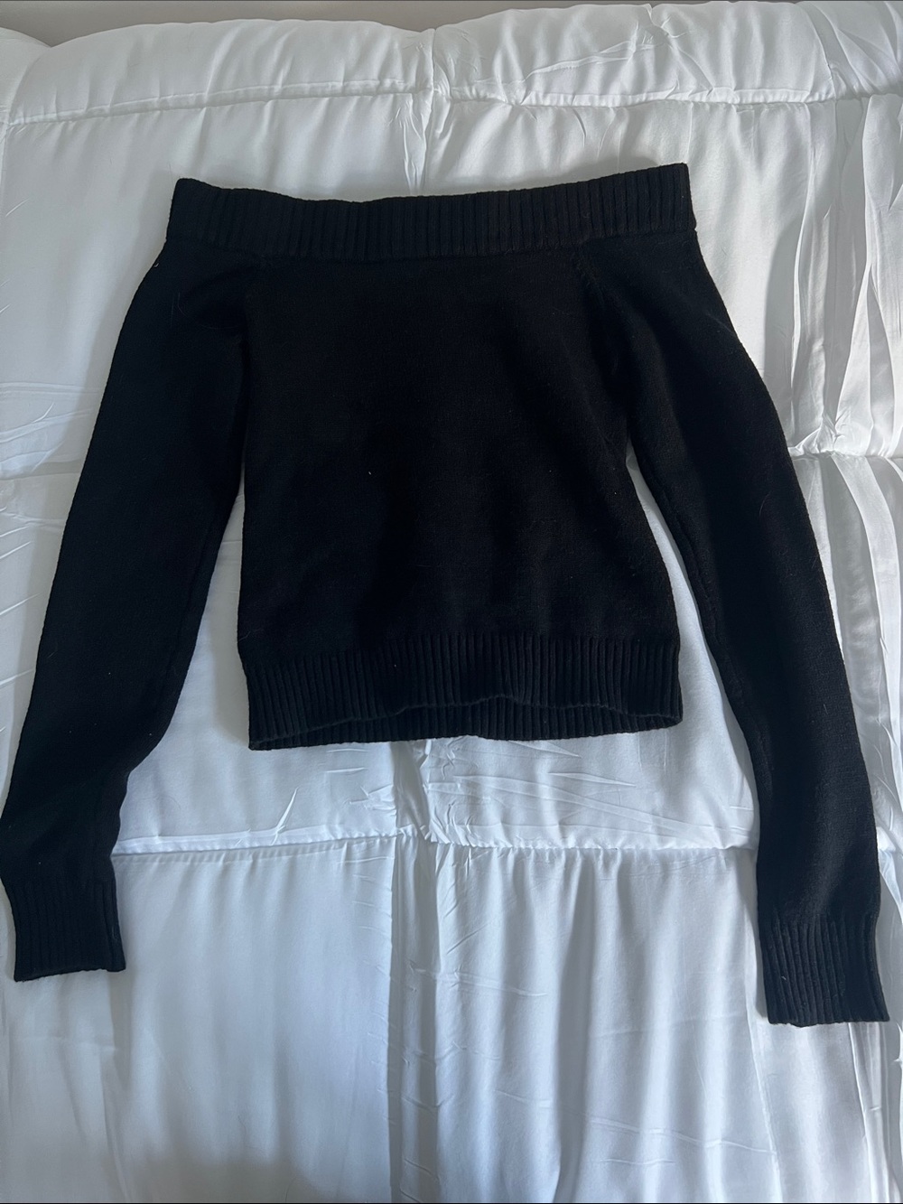 Edikted Black Off-the-Shoulder Knit Sweater